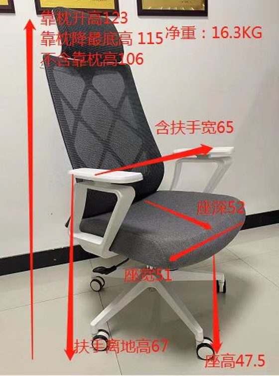 网椅 A916-1A白胶 （尺寸较大）